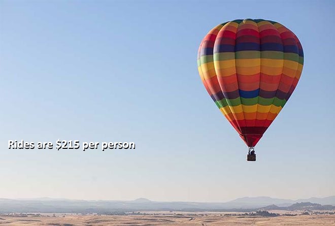 hot air balloon rides northern california