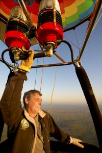Tim Nelson, Balloon Pilot, flying Sky Drifters Hot Air Balloon