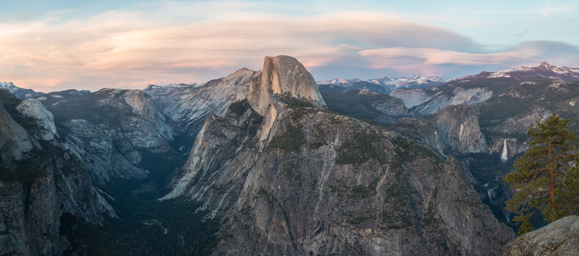 Glacier Point at sunset.